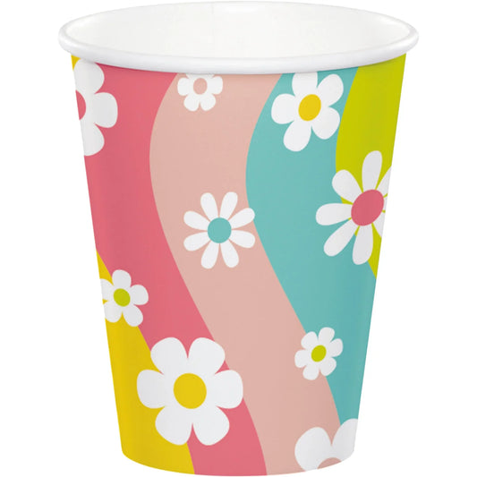 FLOWER POWER 9OZ PPR CUP