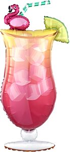 LET'S FLAMINGLE DRINK SHAPE 41" MYLAR