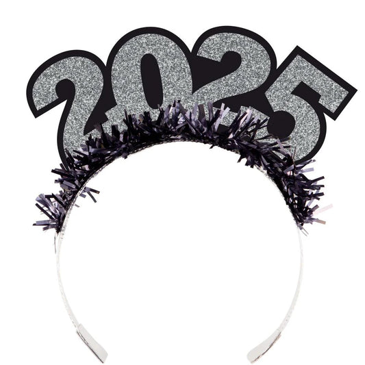 SILVER 2025 NEW YEARS TIARAS 6CT