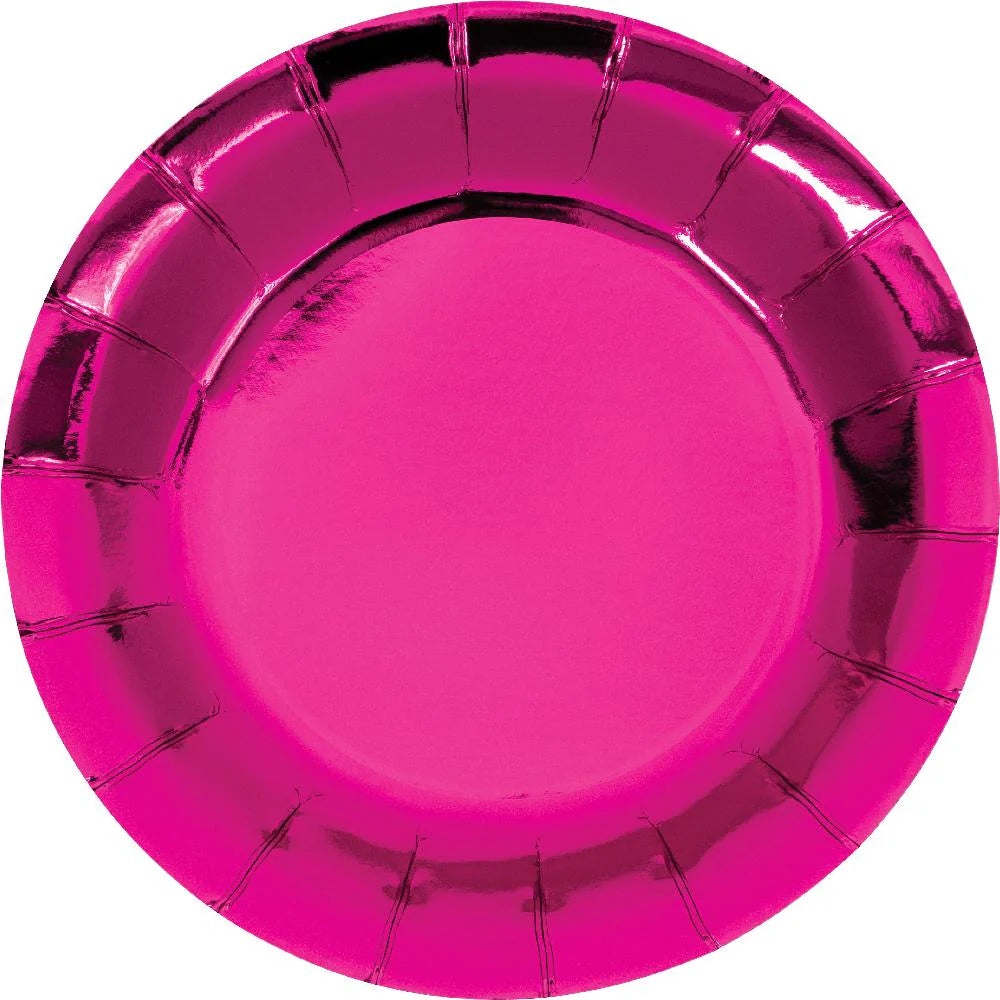 THINK PINK 7" FOIL PPR PLATES