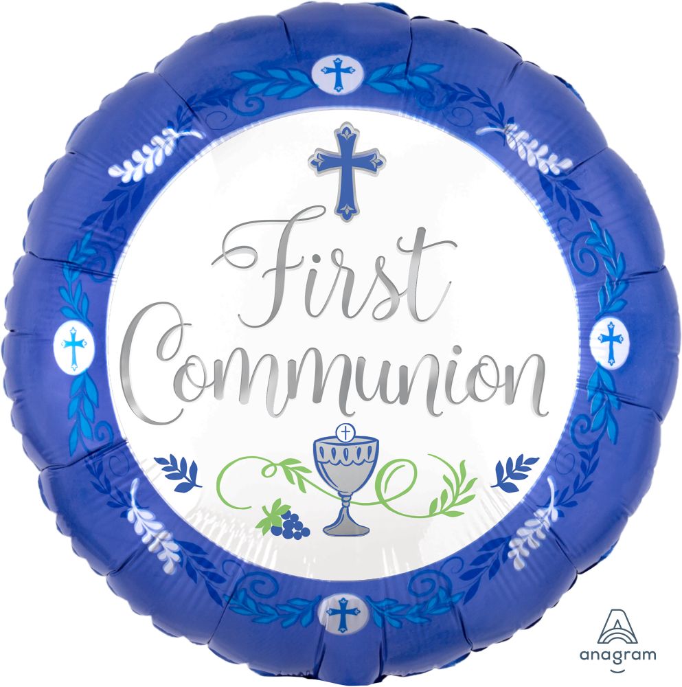 1ST COMMUNION BOY 18" MYLAR