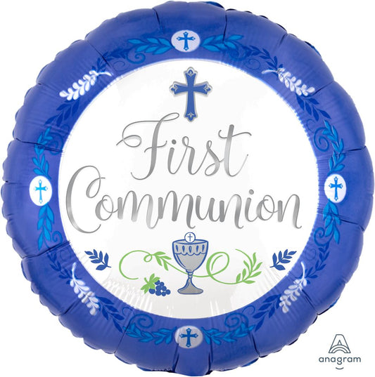 1ST COMMUNION BOY 18" MYLAR