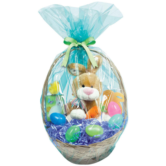 SOLID AQUA BASKET BAG