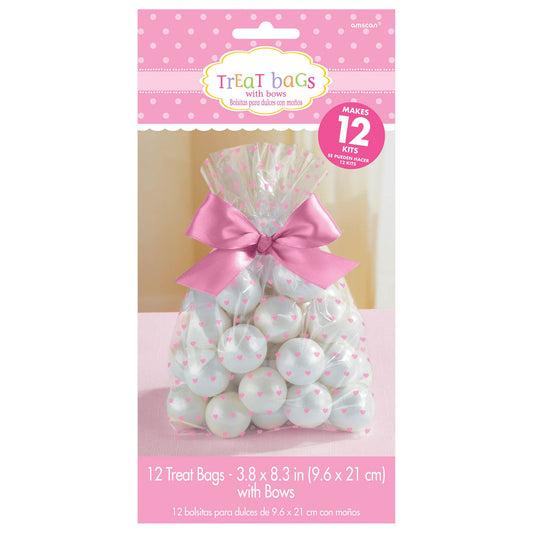 TREAT BAG W/ BOW PINK