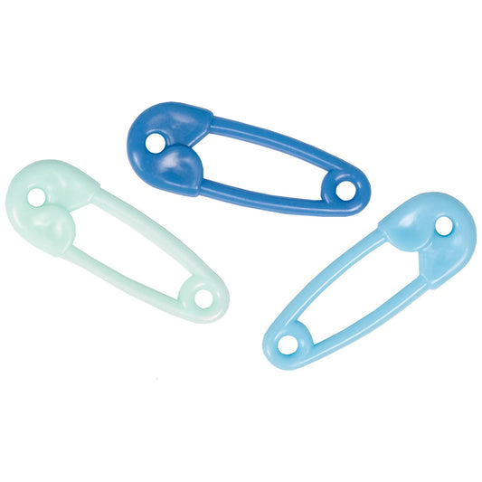 SAFETY PIN FAVORS BLUE