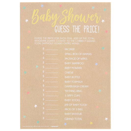 BABY SHOWER GUESS THE PRICE