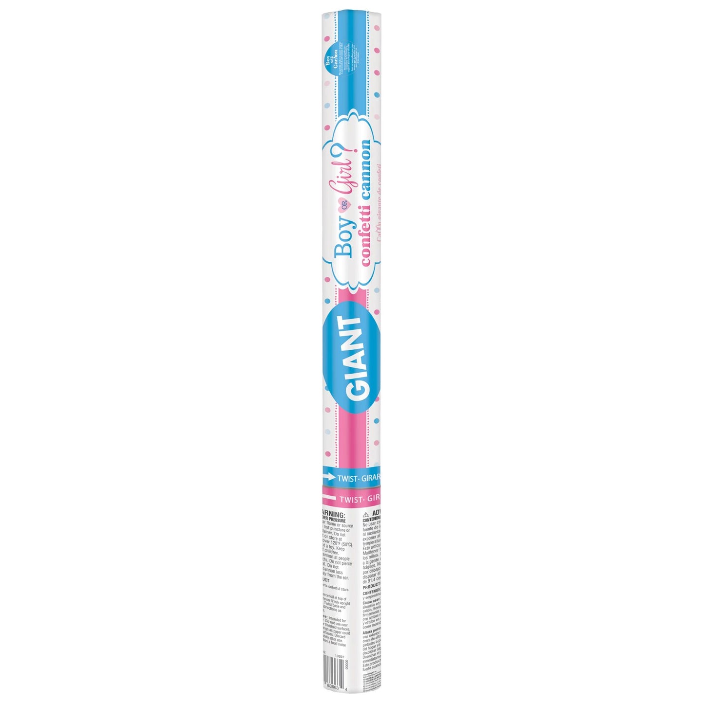GIANT CONFETTI CANNON - BLUE