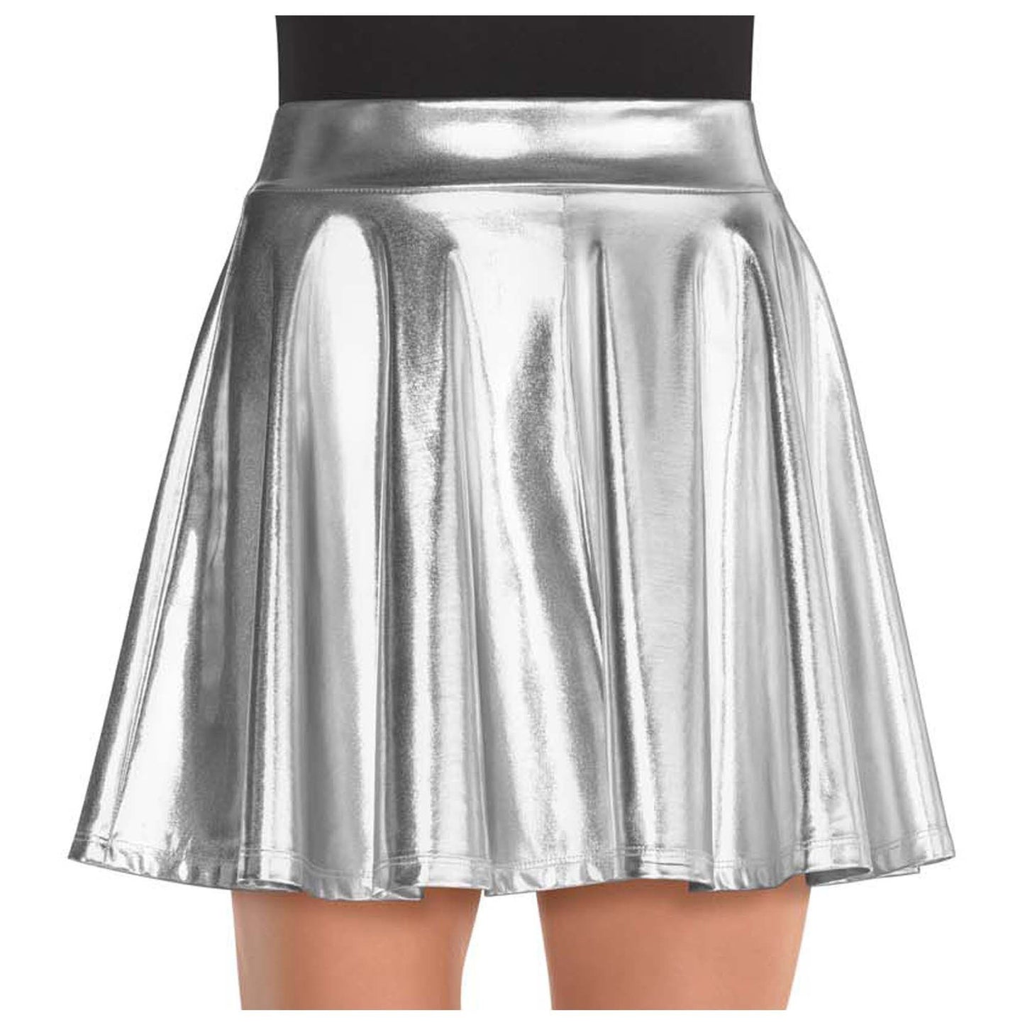 SILVER FLARE SKIRT