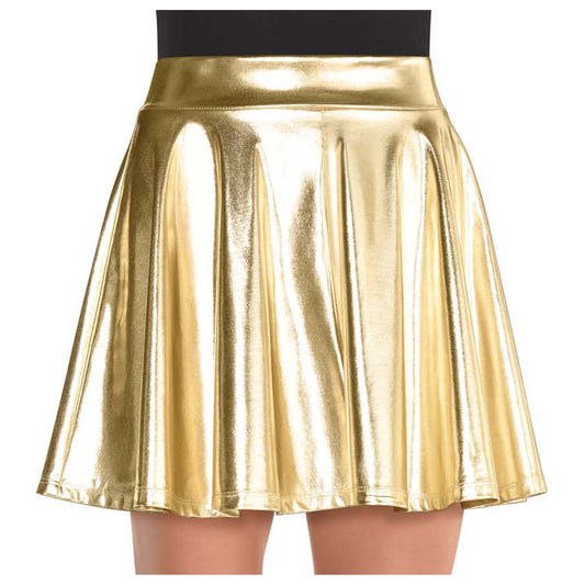 GOLD FLARE SKIRT