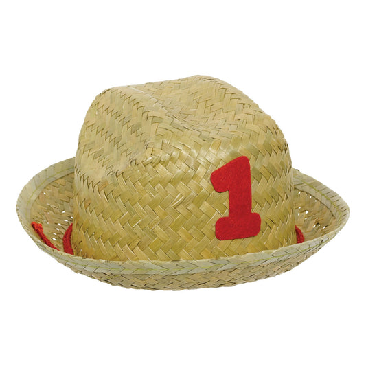 BARNYARD BDAY STRAW HAT 1ST BDY