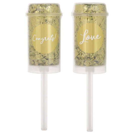 PUSH UP CONFETTI POPPER GOLD