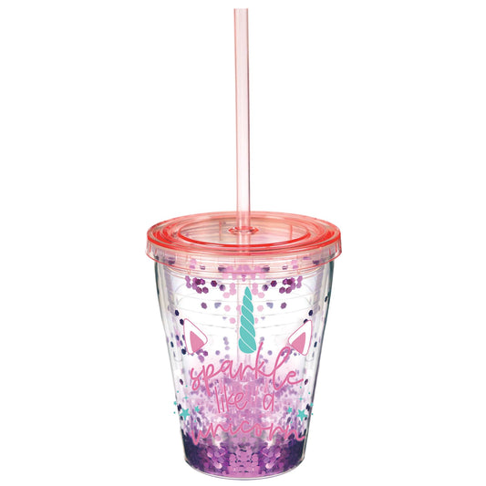 ENCH UNICORN  CONFETTI TUMBLER