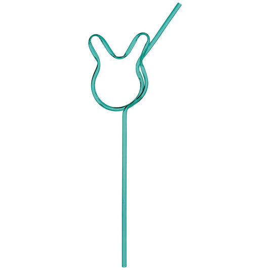 BUNNY SHAPED STRAW BLUE