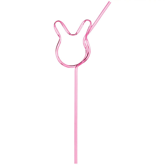 BUNNY SHAPED STRAW PINK