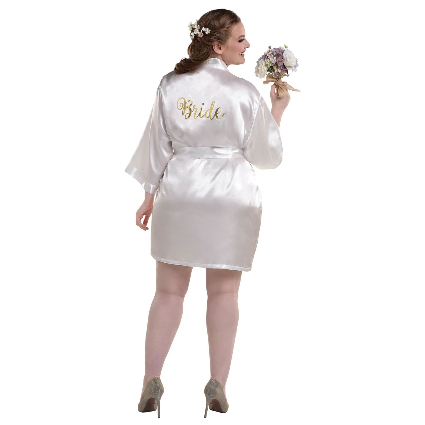 BRIDE'S ROBE PLUS SIZE
