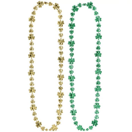 SHAMROCK BEAD NECKLACE 2PK