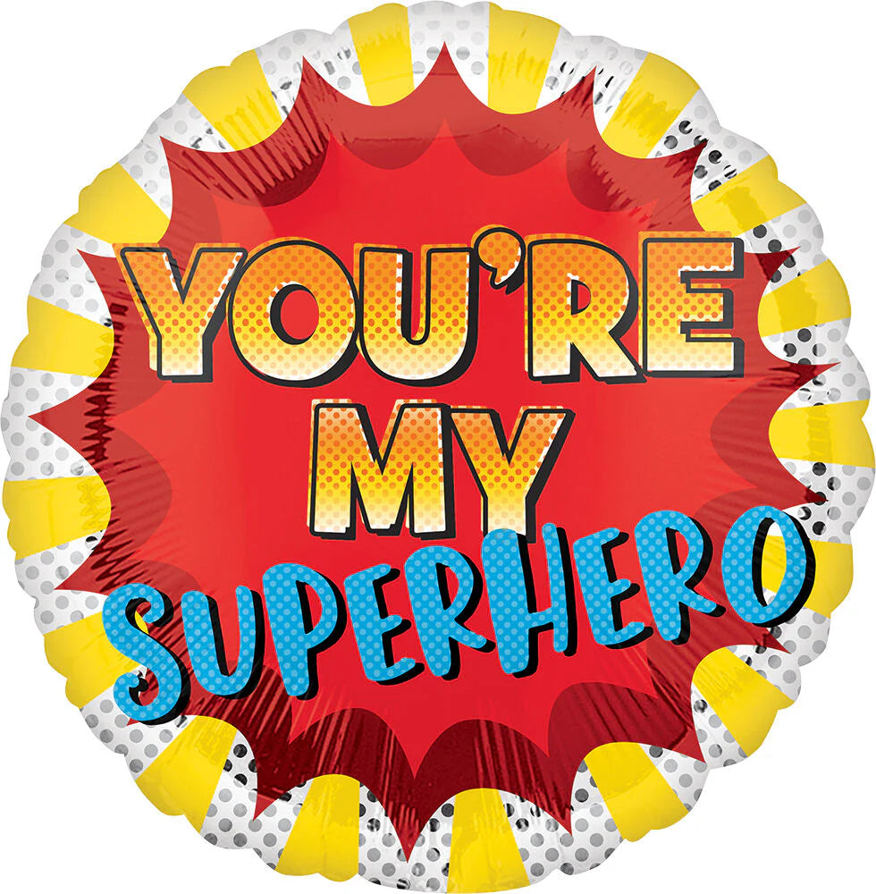 YOURE MY SUPERHERO 18" MYLAR-PK