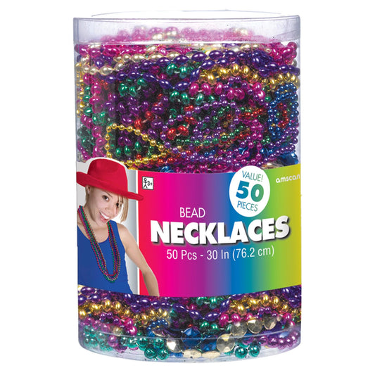 RAINBOW BEAD NECKLACES 50CT