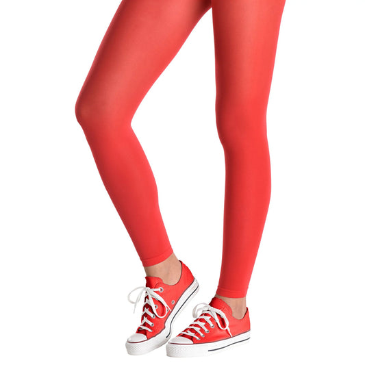 RED FOOTLESS TIGHTS