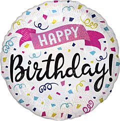 HAPPY BDAY SPARKLE HOLO 18" MYLA