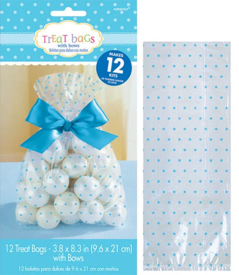 TREAT BAG W/ BOW BLUE