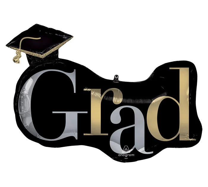CLASS DISMISSED GRAD SHP 33" MYLAR