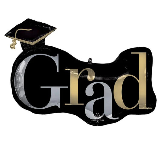 CLASS DISMISSED GRAD SHP 33" MYLAR