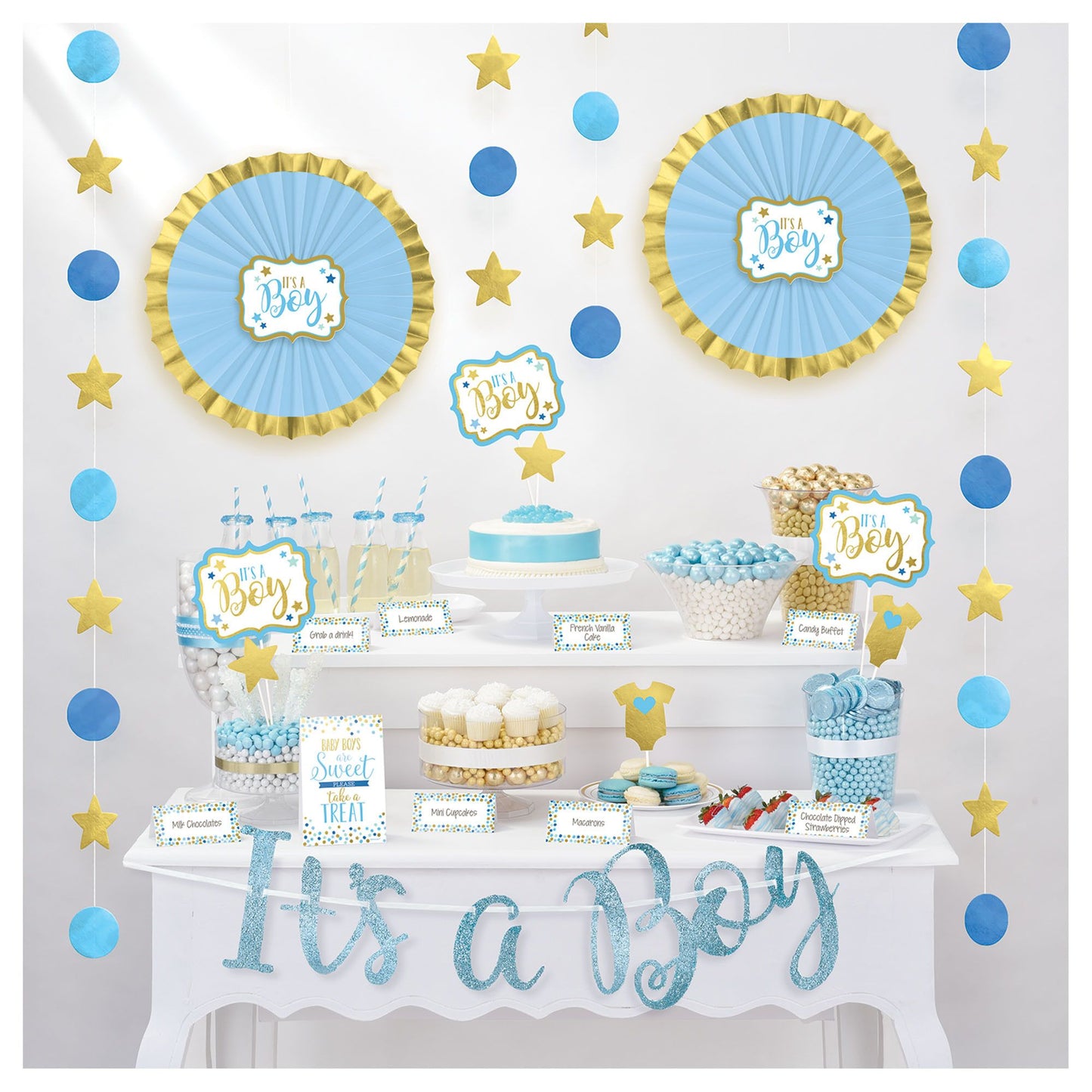 OH BABY TREAT TABLE DECOR BLUE