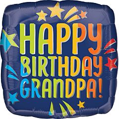 HAPPY BDAY GRANDPA BLUE 18" MYLA