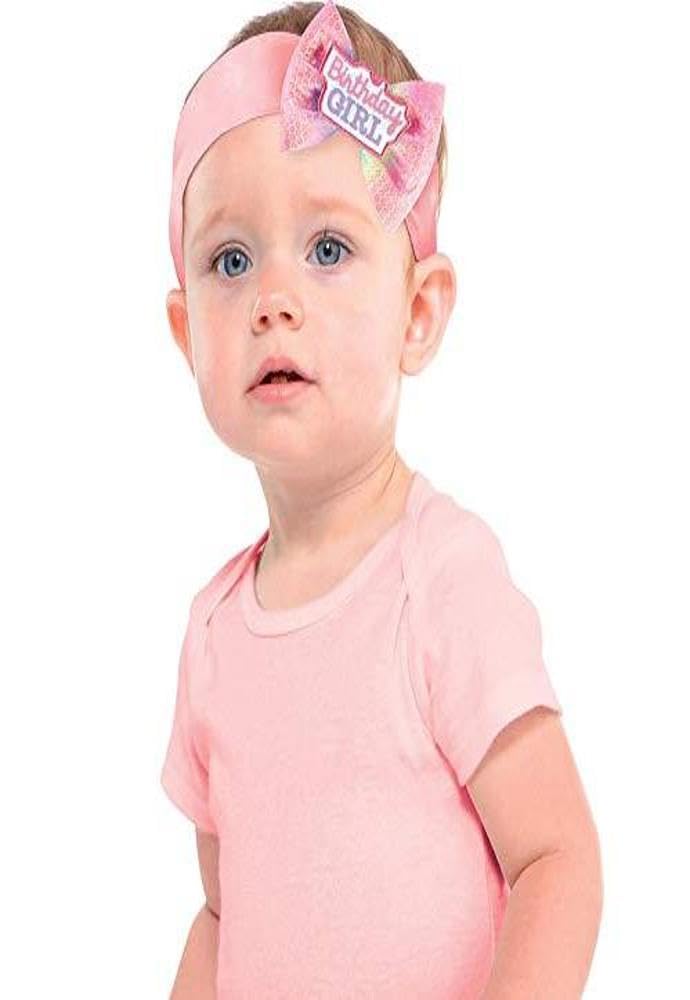 BIRTHDAY GIRL HEADBAND BOW