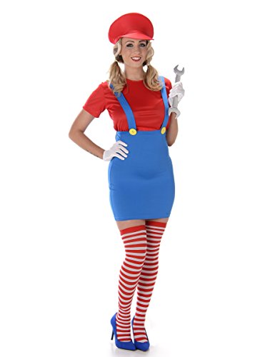 RED PLUMBER GIRL WL COSTUME