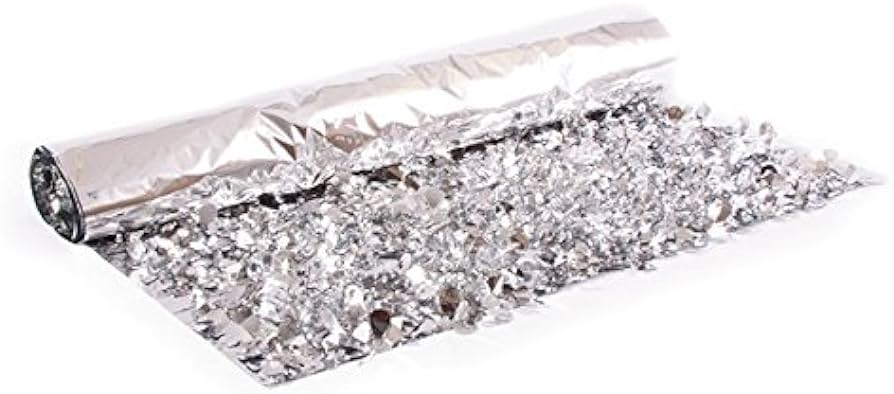 MET SILVER FLORAL SHEETING 5 YD