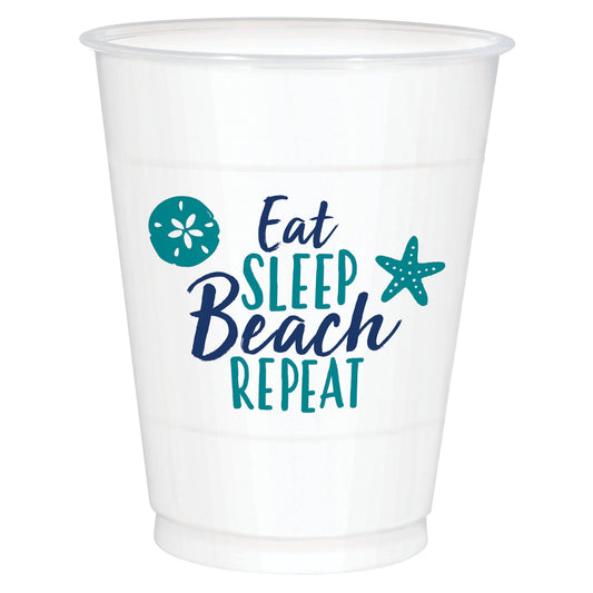 BEACH PLASTIC TUMBLERS