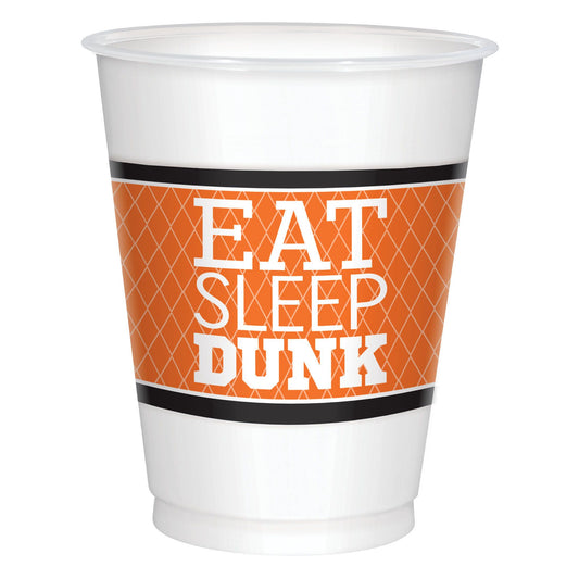BASKETBALL 16 OZ PLASTIC CUPS