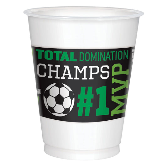 SOCCER 16 OZ PLASTIC CUPS