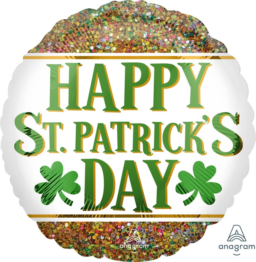 ST PATS DAY GLITTER 18" MYLAR