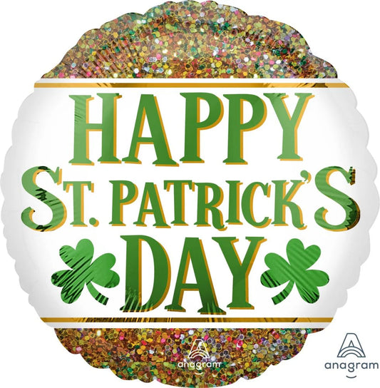 ST PATS DAY GLITTER 18" MYLAR