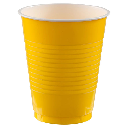YELLOW SUN 18 OZ PLASTIC CUPS