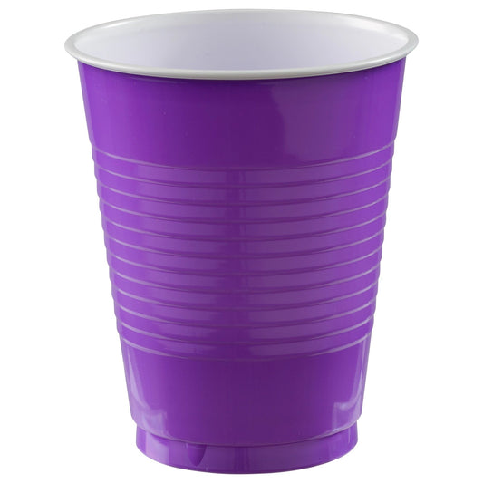 NEW PURPLE 18OZ PLASTIC CUPS
