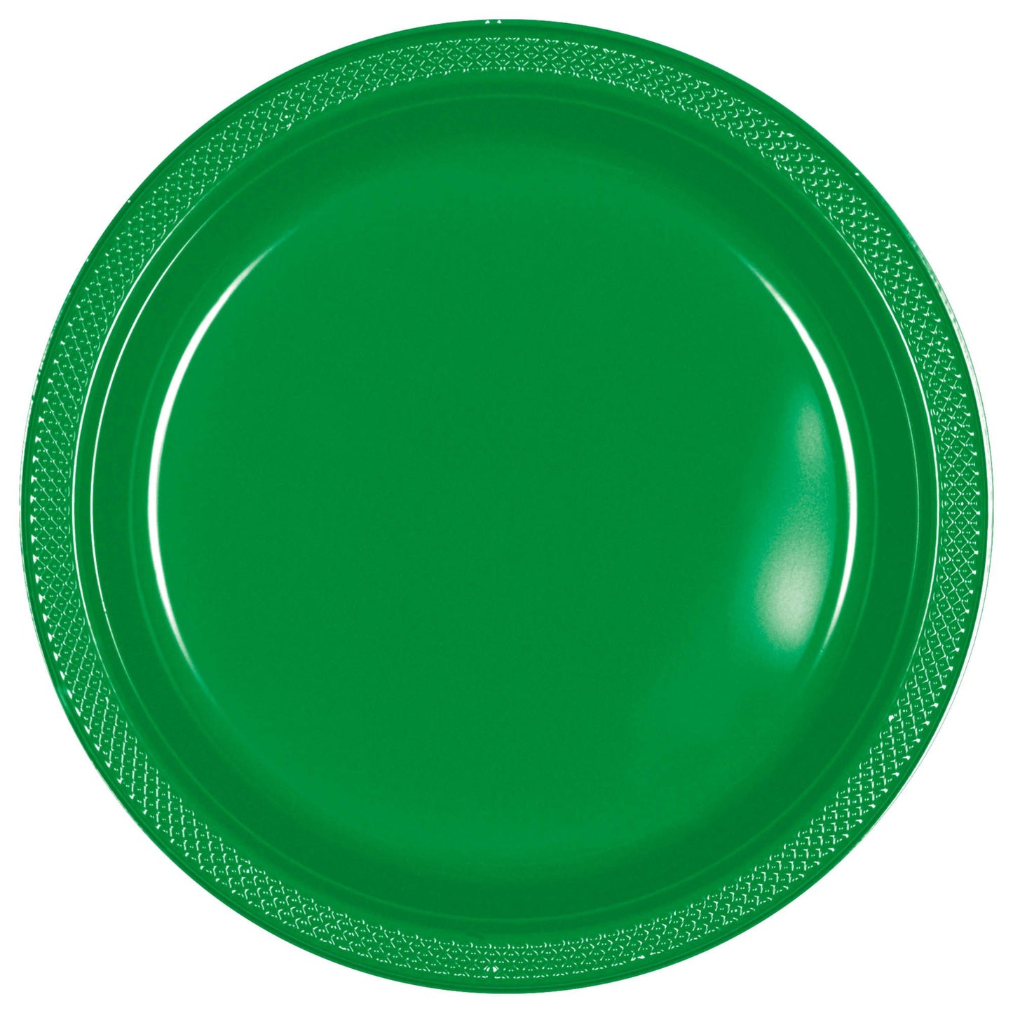 7" PLASTIC PLATES FESTIVE GREEN