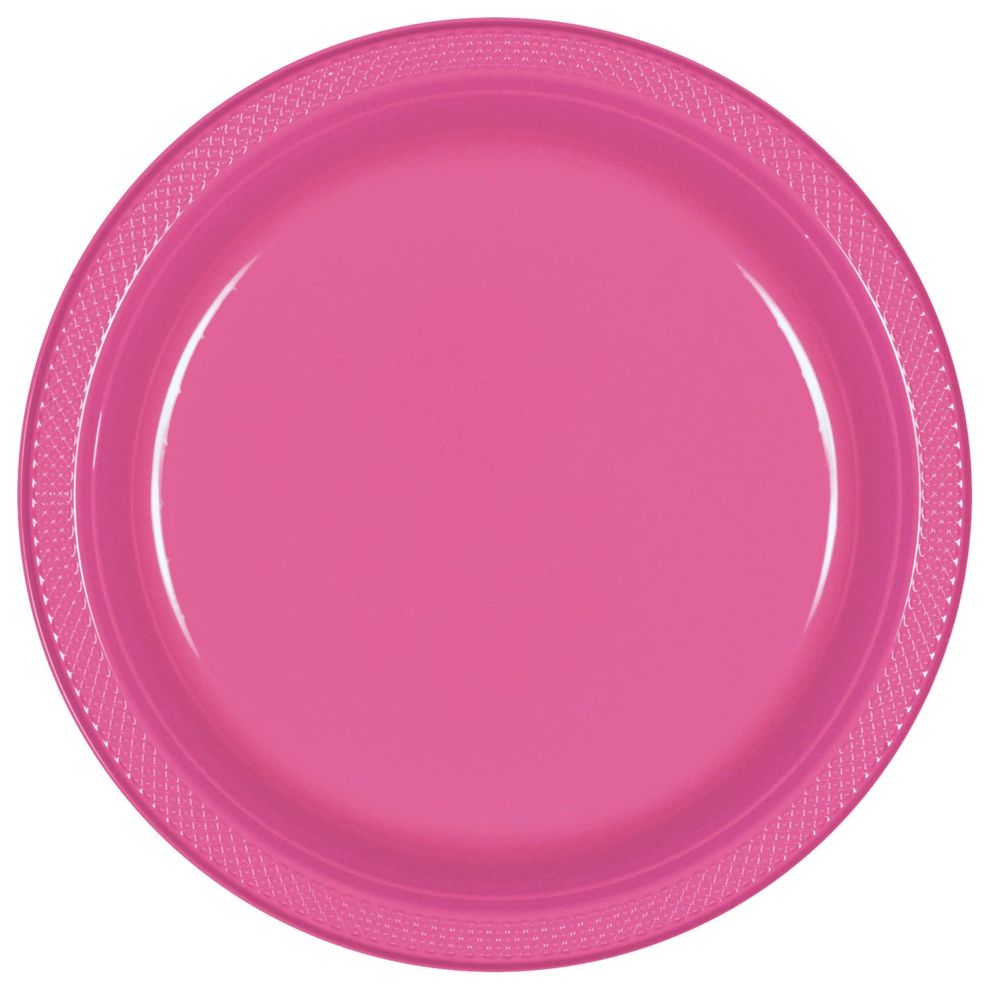 7" PLASTIC PLATES BRIGHT PINK