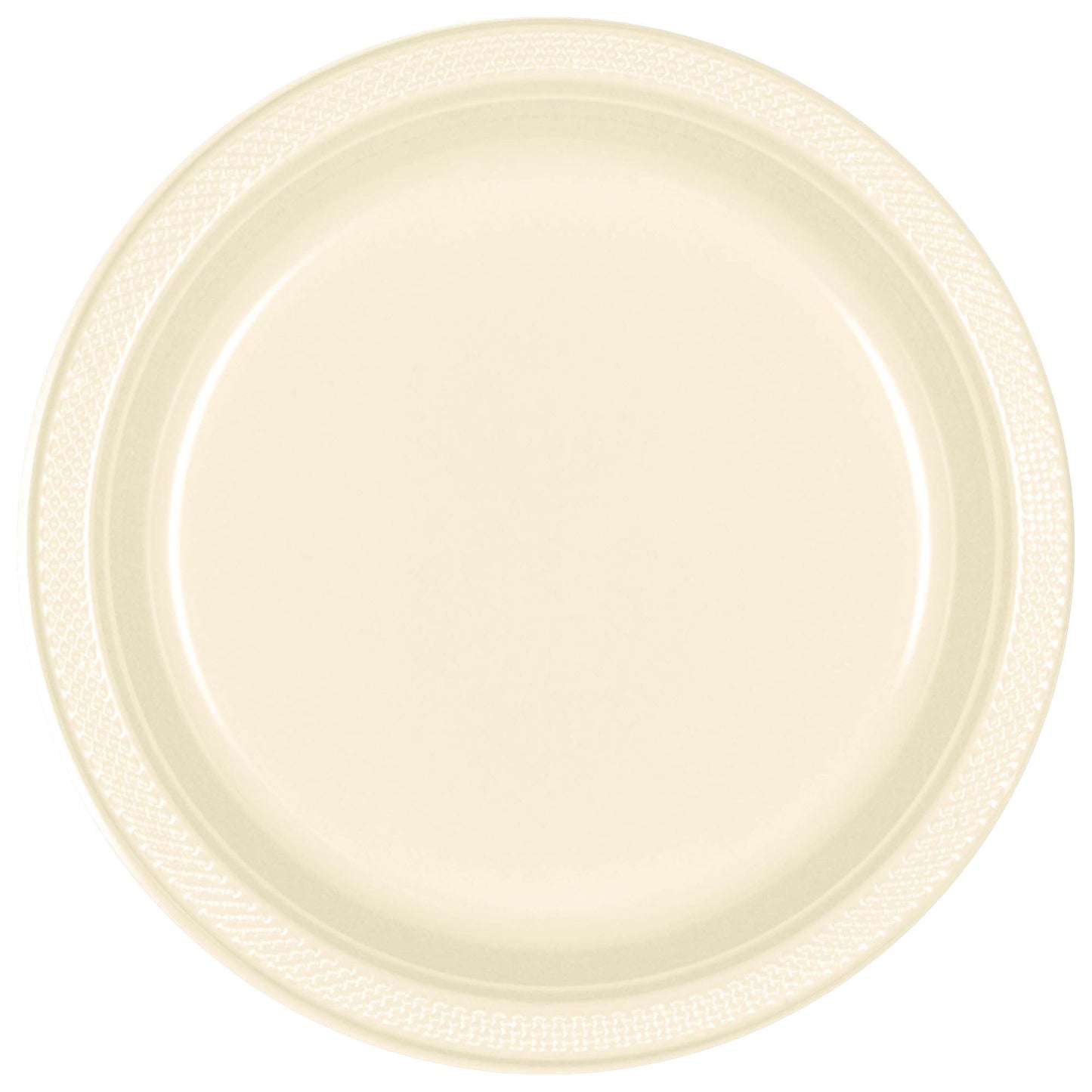 7" PLASTIC PLATES VANILLA CREME