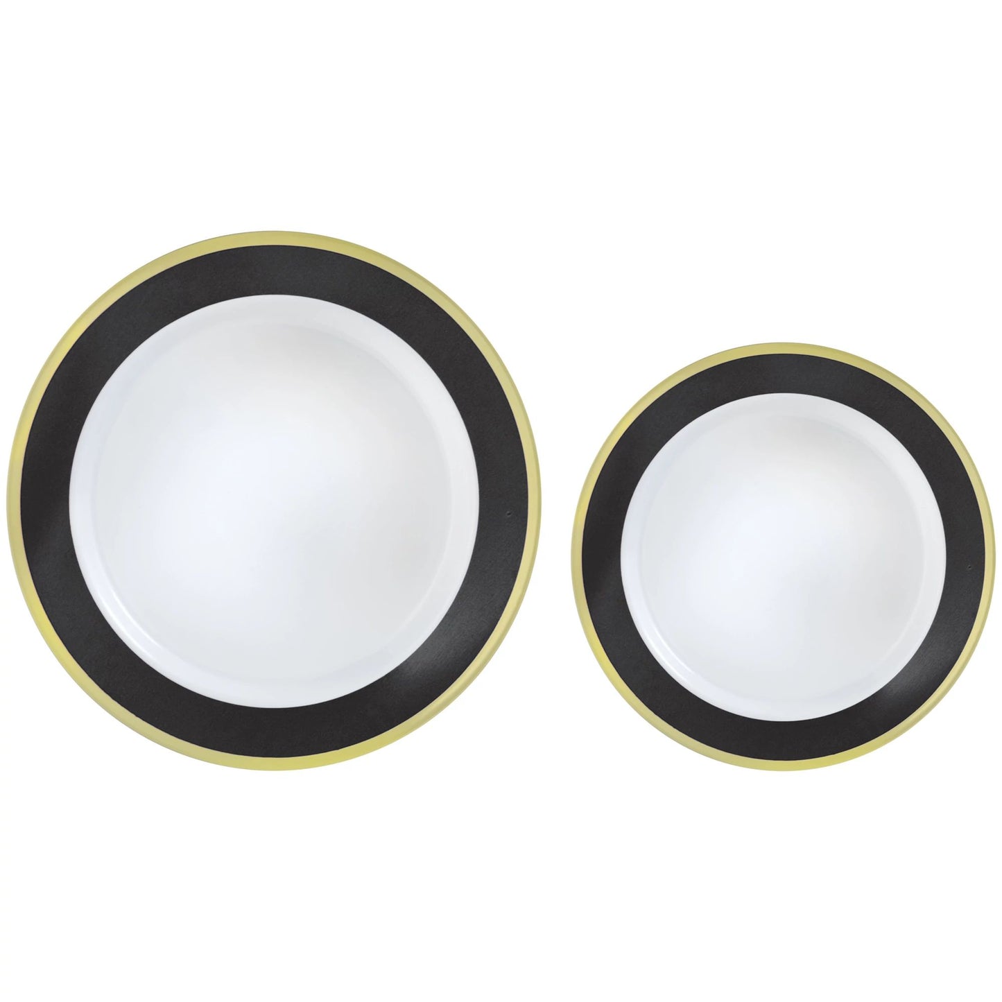 PREMIUM HS 7.5"/10.25" PLATES BLACK 20CT