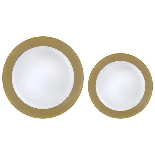 PREMIUM HS 7.5"/10.25" PLATES GOLD 20CT