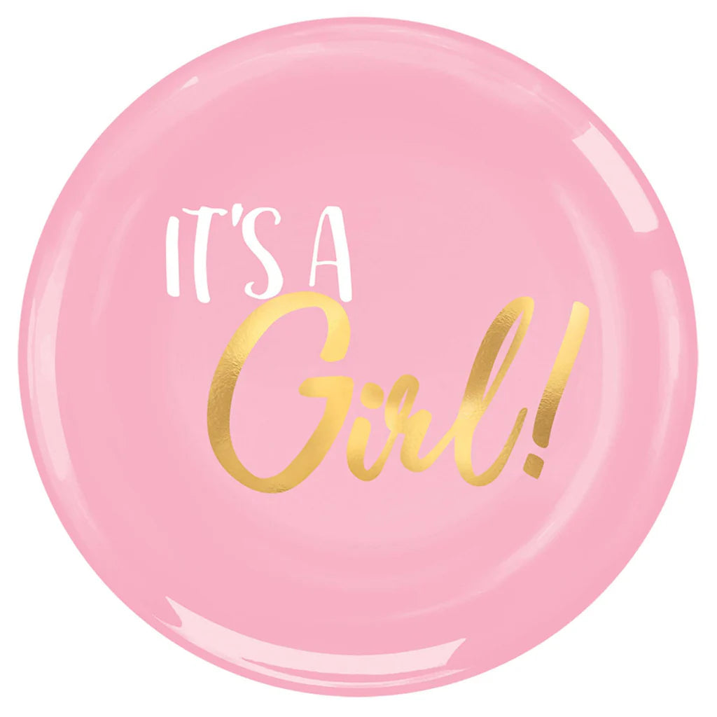 IT'S A GIRL PLASTIC PLATES 20CT