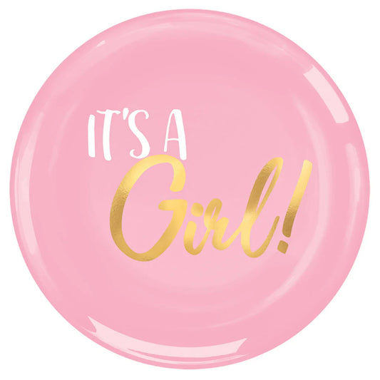 IT'S A GIRL PLASTIC PLATES 20CT