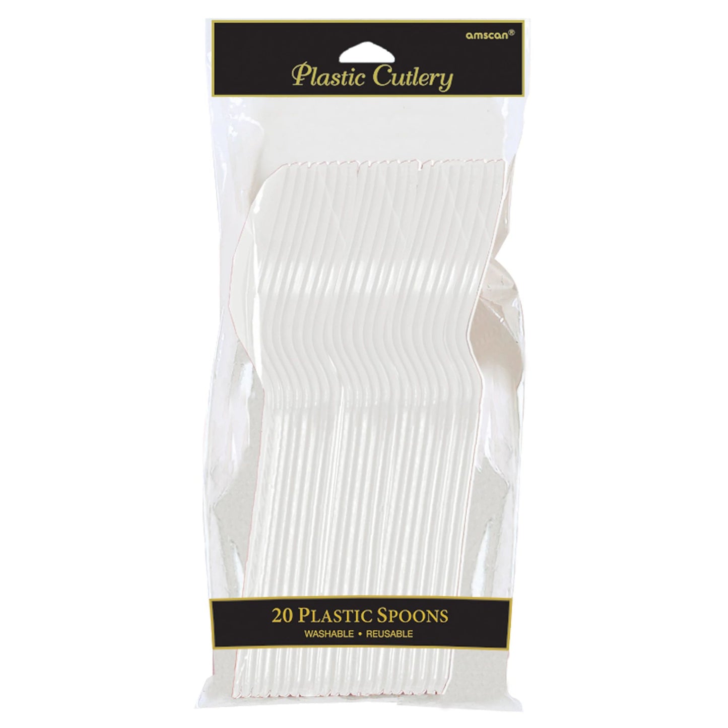 FROSTY WHITE PLASTIC SPOONS