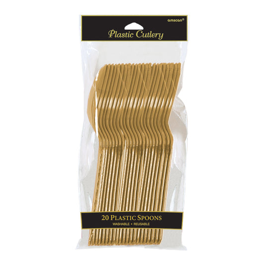 GOLD PLASTIC SPOONS
