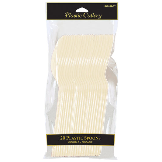 VANILLA CREME PLASTIC SPOONS