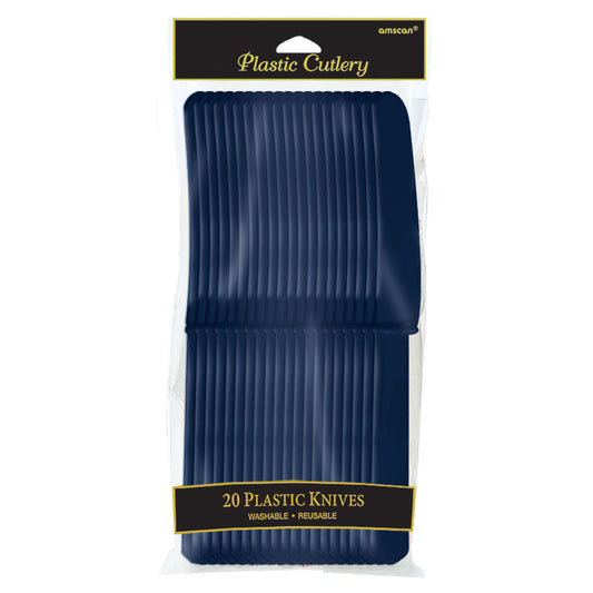 TRUE NAVY PLASTIC KNIVES